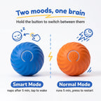 BorkBall Zoom smart mode and normal mode compared side by side in blue and orange